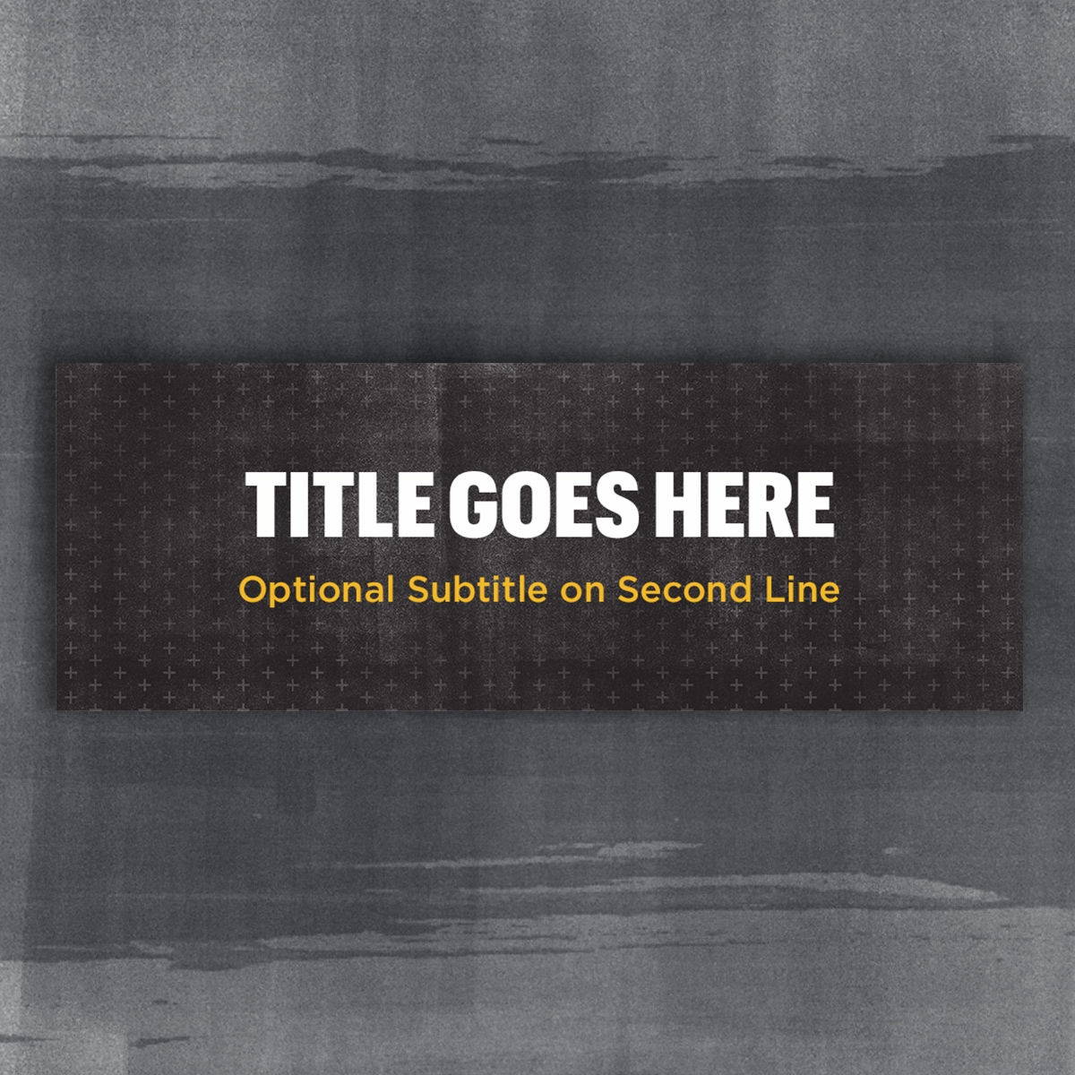 Email Header Mock-up-Dark grey texture background with plus texture.White and gold text