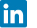 Blue LinkedIn social media icon