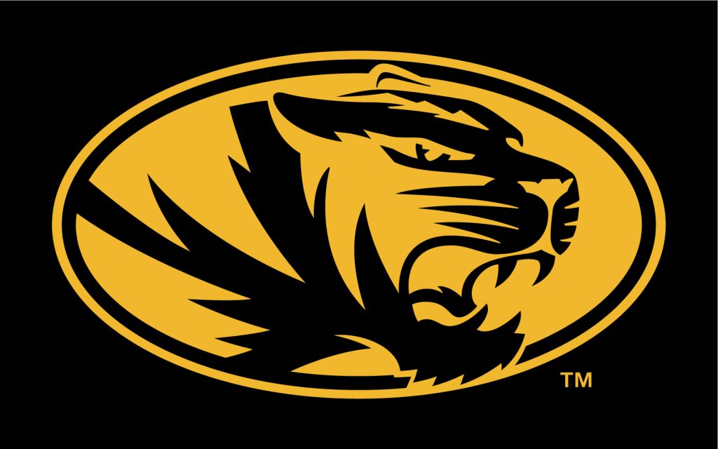 Example of incorrect use of Athletic tiger head in gold on black