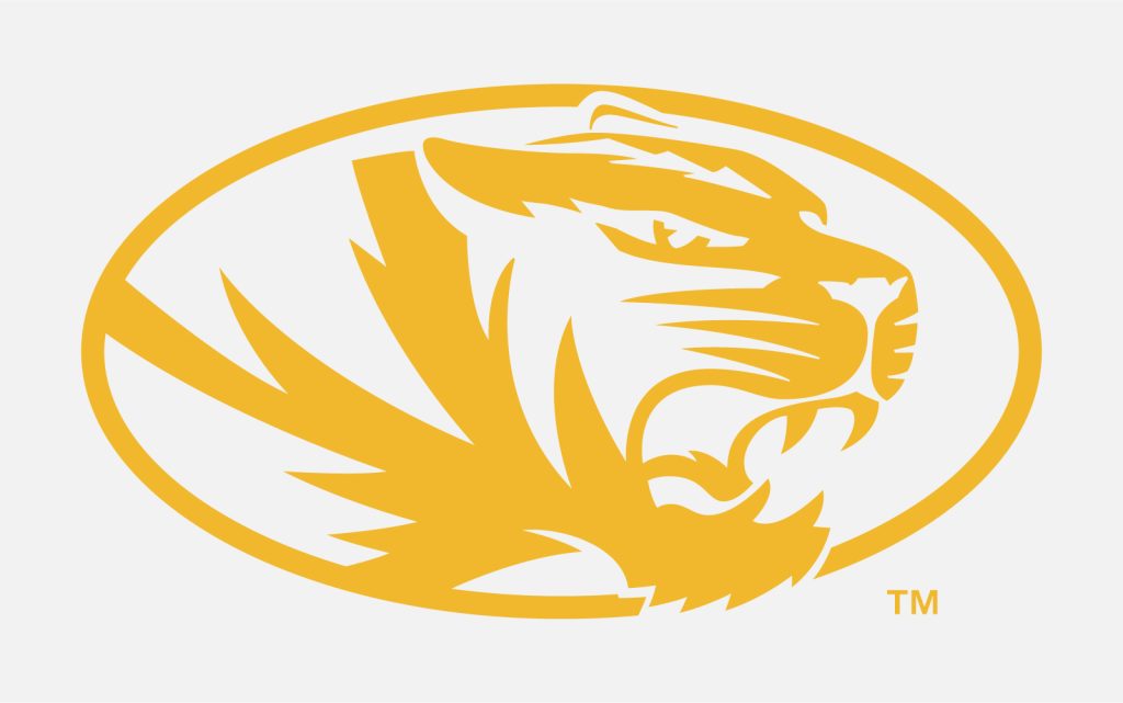 Example of incorrect use of Athletic tiger head in gold on white