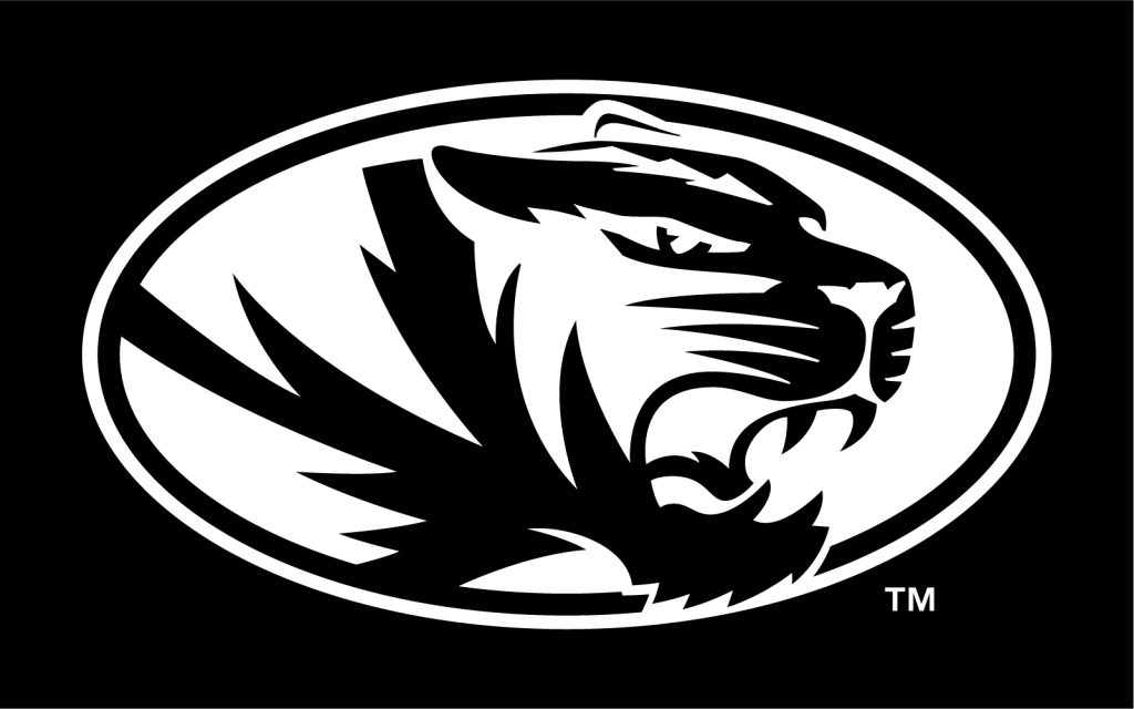 Example of incorrect use of Athletic tiger head in white on black