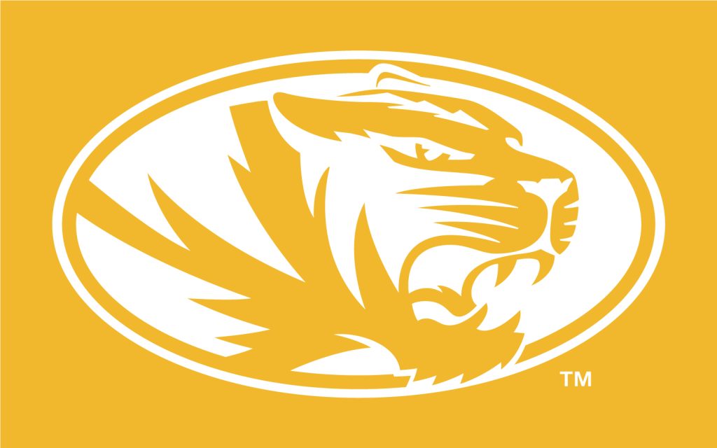 Example of incorrect use of Athletic tiger head in white on gold